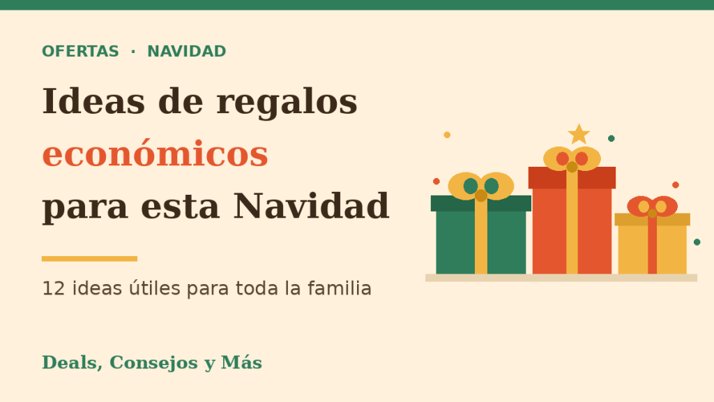 Ideas de regalos económicos para esta&nbsp;Navidad